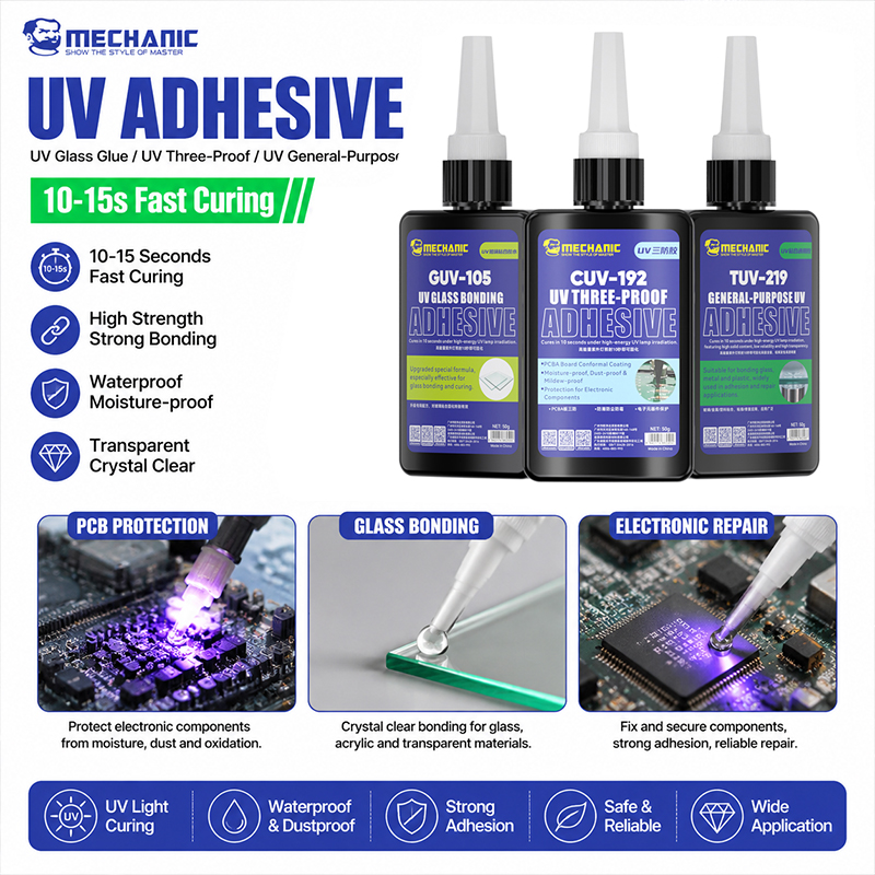 Uv Whitening Kit - Adhesivo UV para Unión de Vidrio
