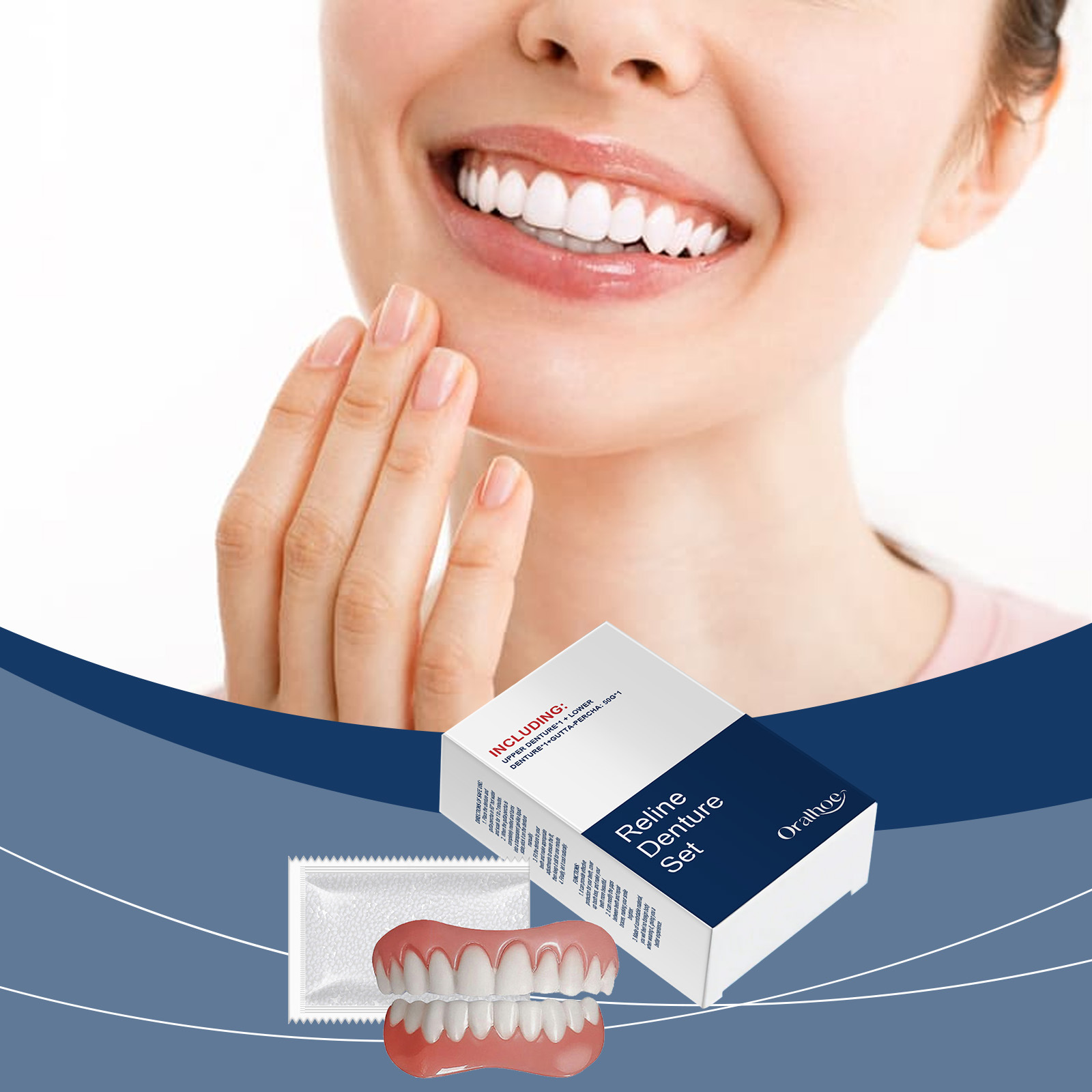 Teeth Whitening With Braces - Dientes postizos, dentaduras postizas, simulación temporal