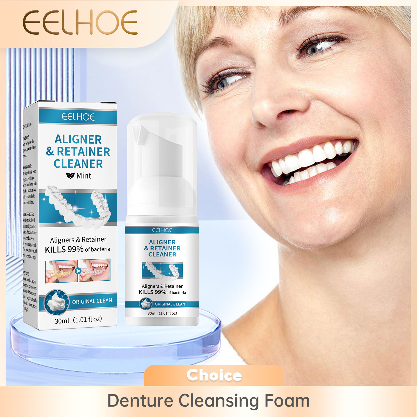 Teeth Whitening With Braces - Alineador limpiador de dentaduras postizas, espuma