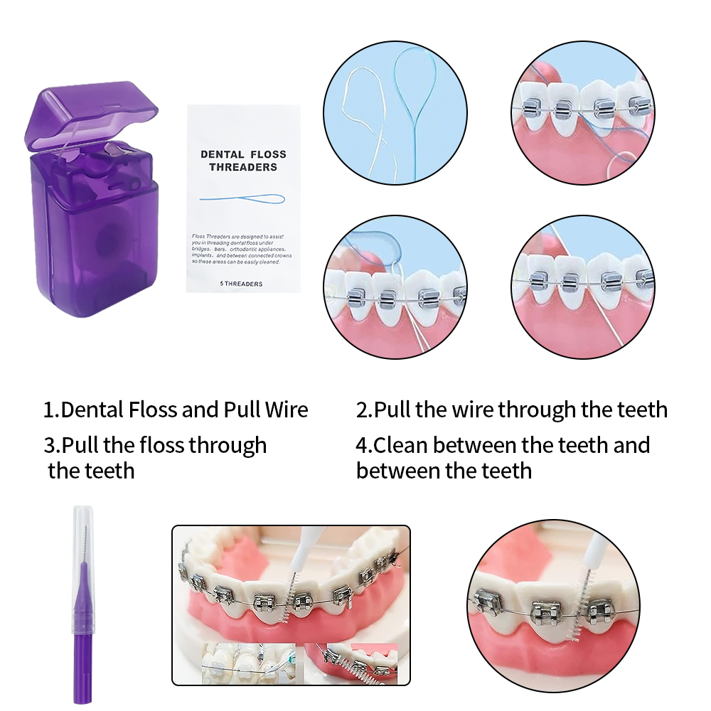 8 unids/set Kit de cepillo de  - Teeth Whitening With Braces reseña y precio