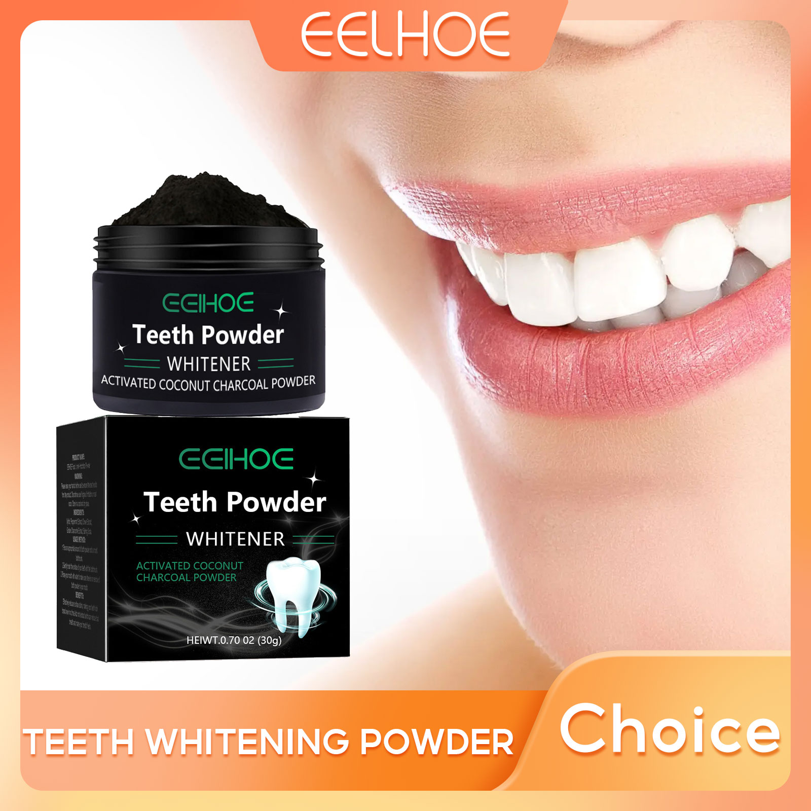 EELHOE-polvo de carbón para pr - Teeth Whitening Charcoal Powder reseña y precio