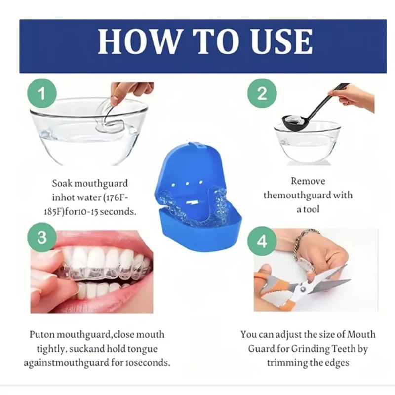 4 protectores bucales moldeabl - Teeth Whitening Mouth Guard reseña y precio