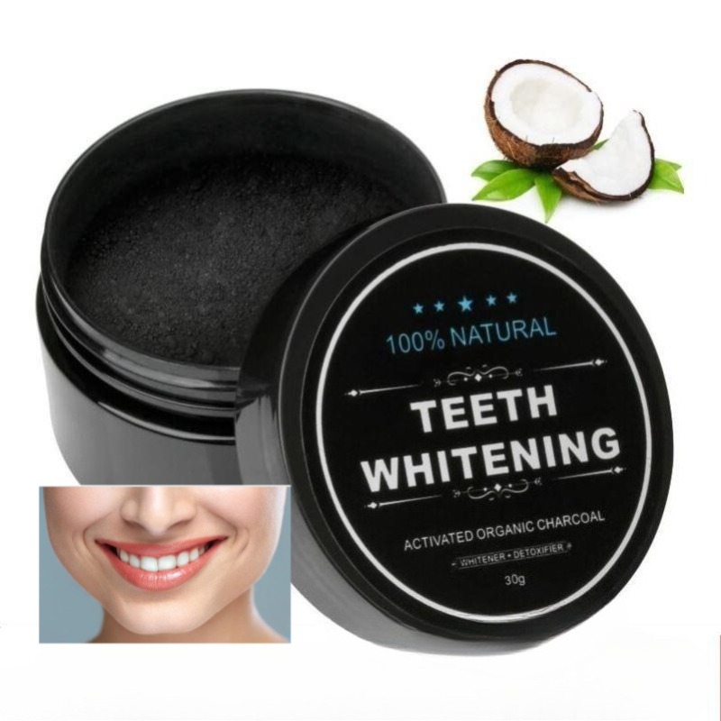 1 caja de polvo blanqueador de - Teeth Whitening Charcoal Powder reseña y precio