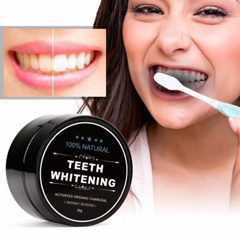 1 caja de polvo blanqueador de - Teeth Whitening Charcoal Powder reseña y precio