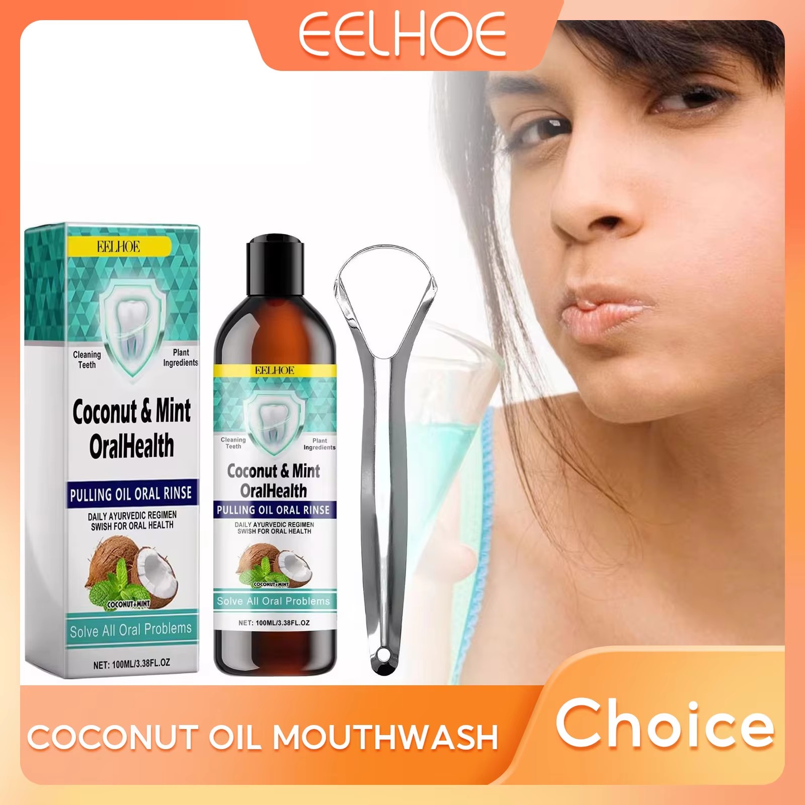 EELHOE-aceite de coco y menta, - Teeth Whitening With Coconut Oil reseña y precio