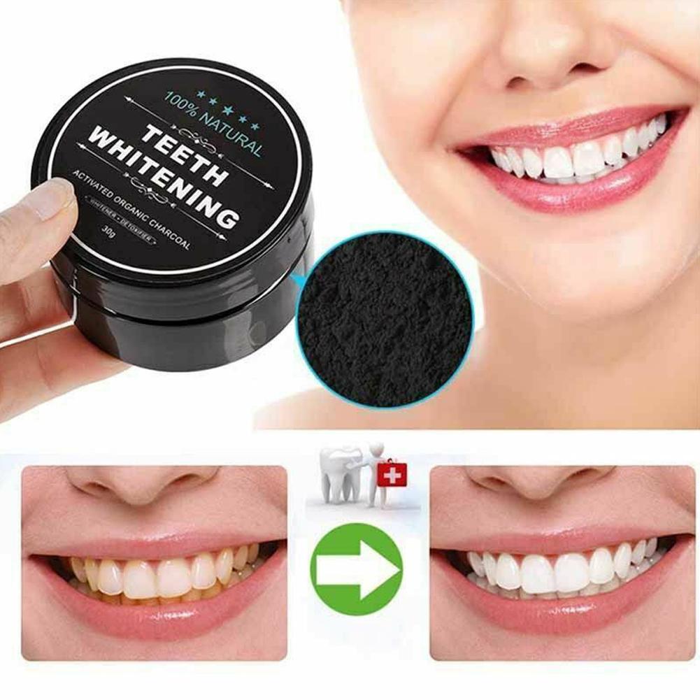 Polvo de carbón orgánico activ - Teeth Whitening Charcoal Powder reseña y precio